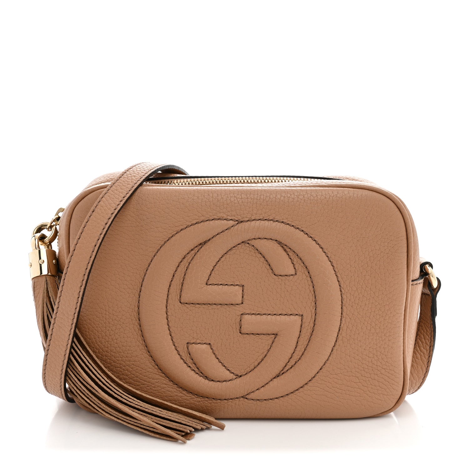 Gucci Pebbled Calfskin Small Soho Disco Bag Camelia 1 of 11