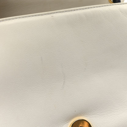 Chanel Lambskin Quilted CC Flap Bag White Black 12 of 12