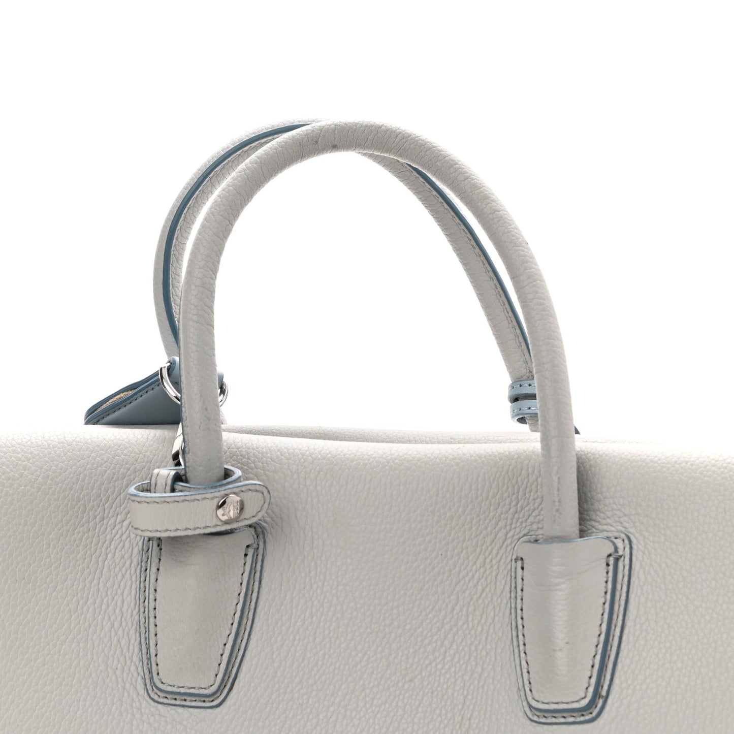 Grained Calfskin Large Milla Tote Whisper Grey