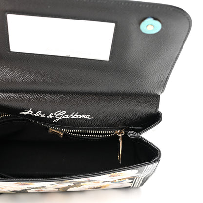 Dolce & Gabbana Dauphine Floral Print Miss Sicily Satchel Black Multicolor 5 of 10