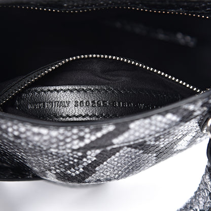 Balenciaga Metallic Calfskin Snakeskin Embossed Classic Silver Hardware Mini City Silver 6 of 10