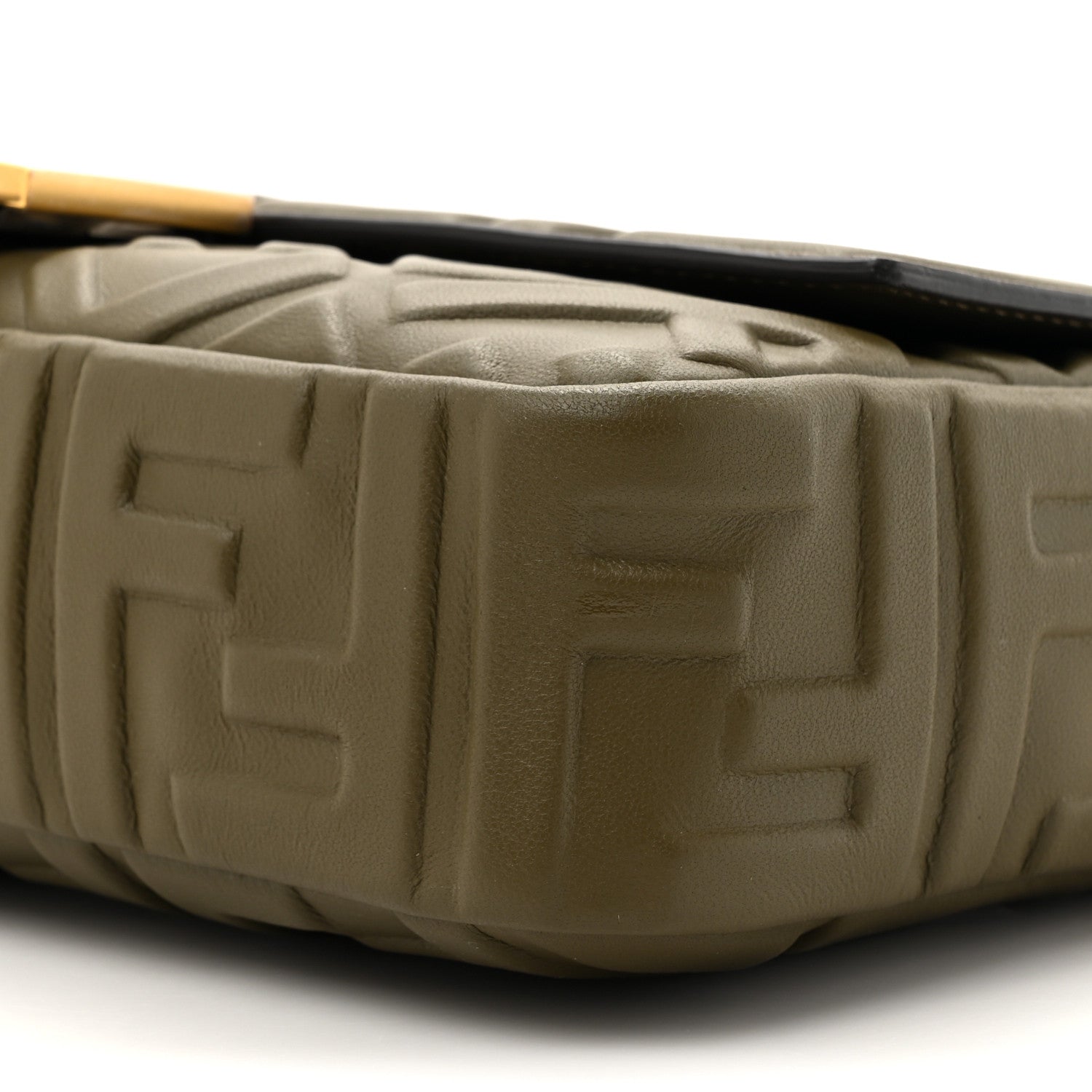 Fendi Nappa FF 1974 Embossed Baguette Avocado 9 of 10