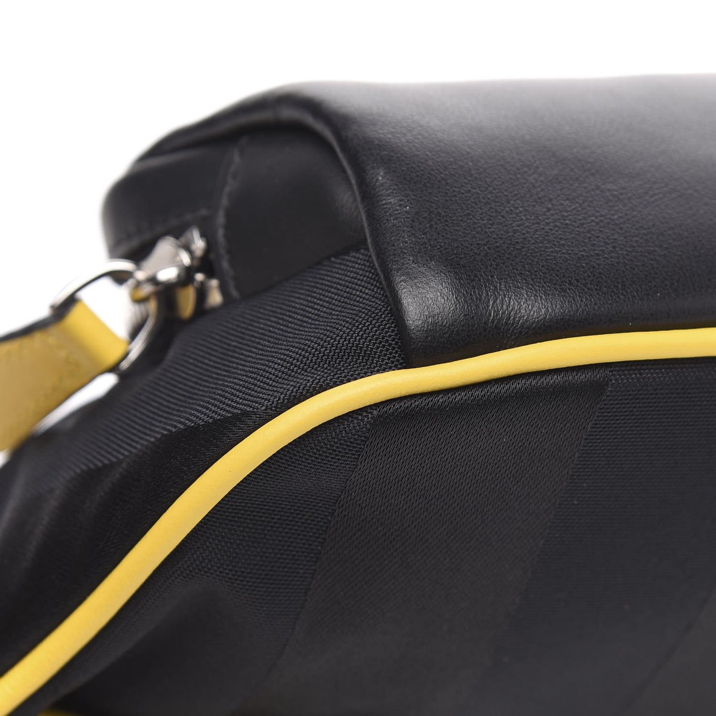 Recycled Nylon Vitello Grace Light Pequin Logo Pocket Belt Bag Black Sunflower