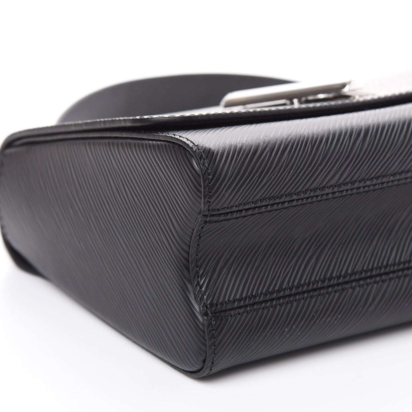 Epi Crystal Embellished Twist Shoulder Bag MM Black