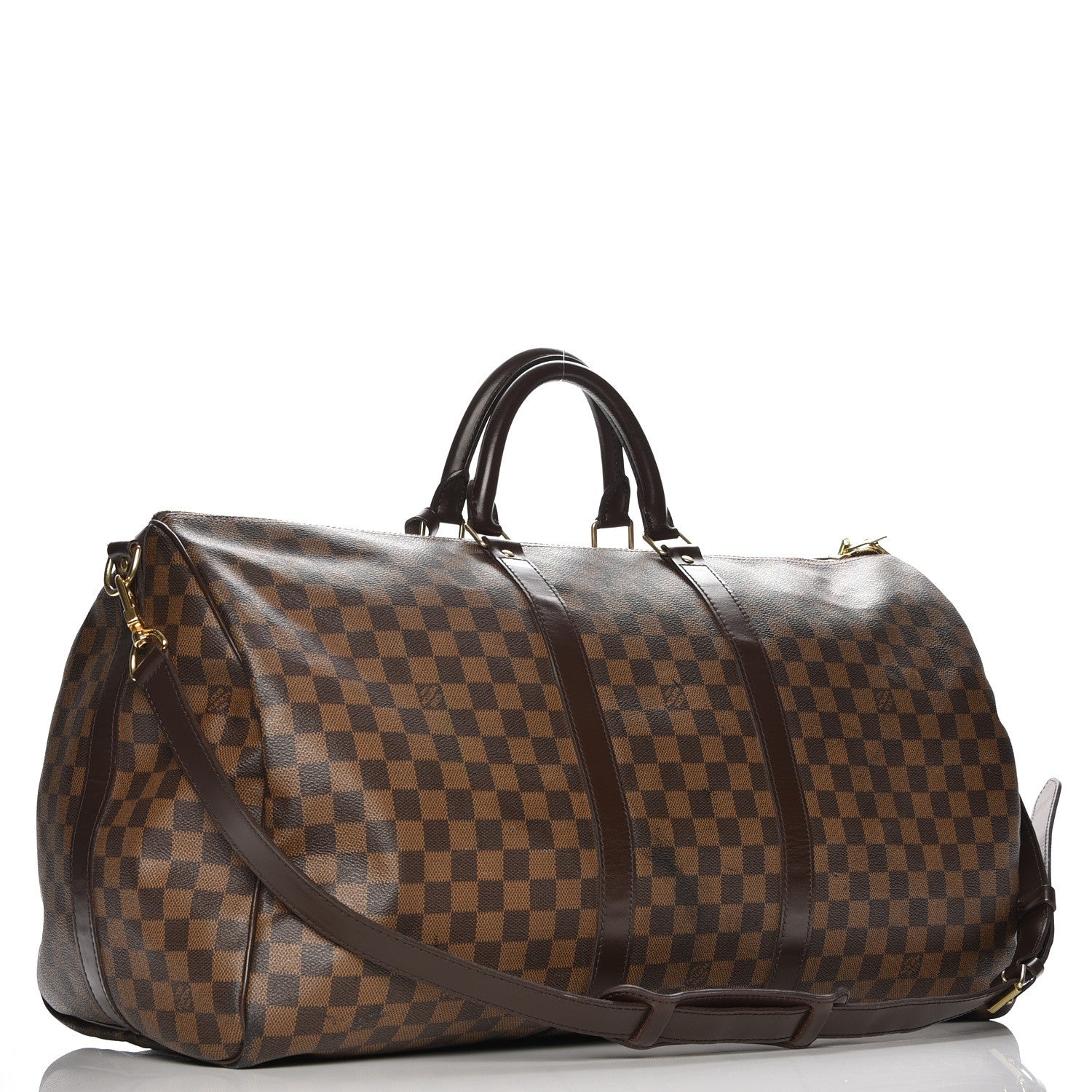 Louis Vuitton Damier Ebene Keepall Bandouliere 55 4 of 16