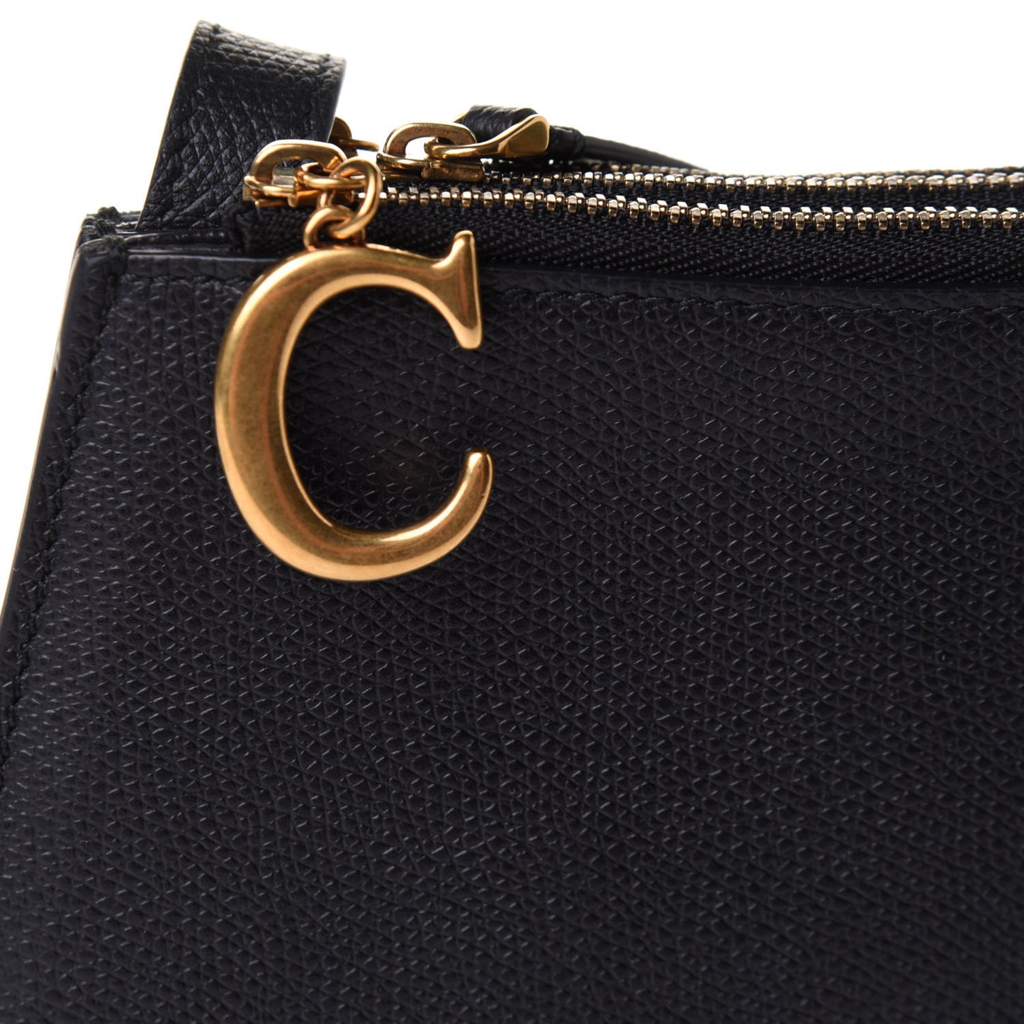 Grained Calfskin Saddle Pouch With Strap Black