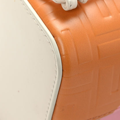 Fendi Vitello King F is Fendi FF Embossed Striped Mini Mon Tresor Bucket Bag Light Rose Multicolor White Ice 8 of 10
