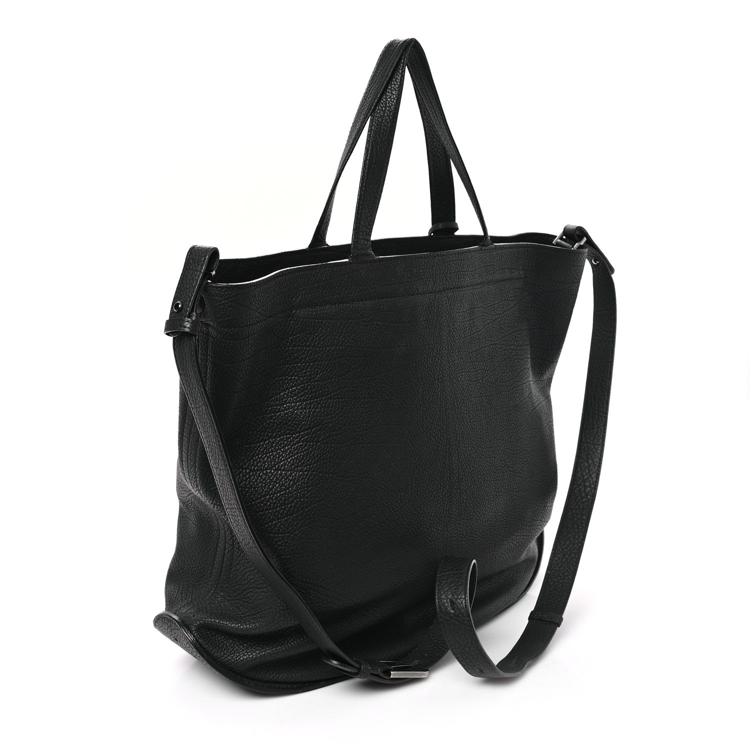 Delvaux Grained Calfskin Le Pin Tote Black 3 of 14