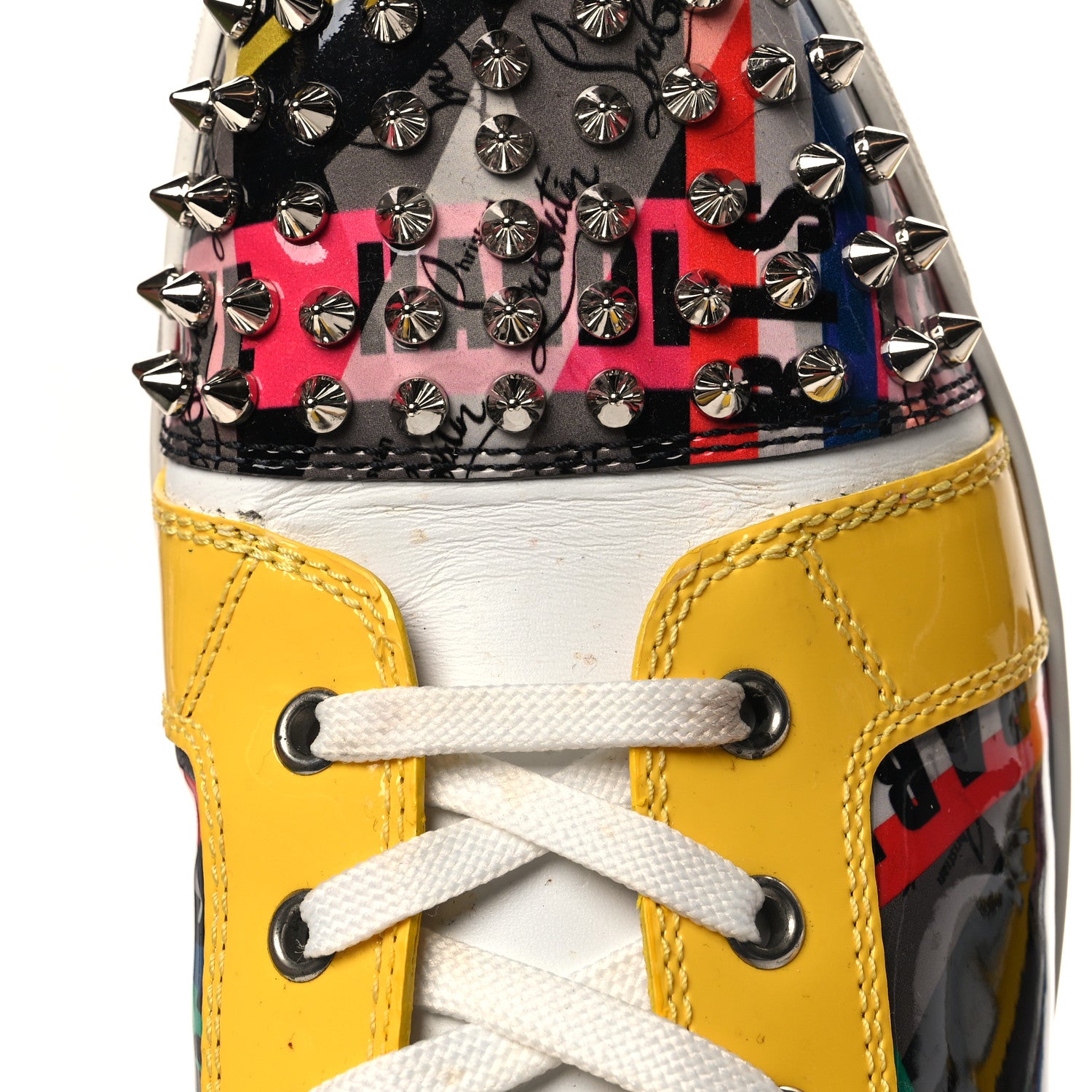 Christian Louboutin Patent Mens Louis Loubiballage Spikes Orlato Flat Sneakers 43.5 Version Multicolor 9 of 10