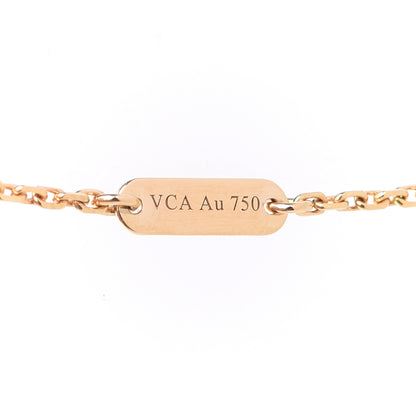 Van Cleef & Arpels 18K Yellow Gold Mother of Pearl Vintage Alhambra Pendant Necklace 6 of 7