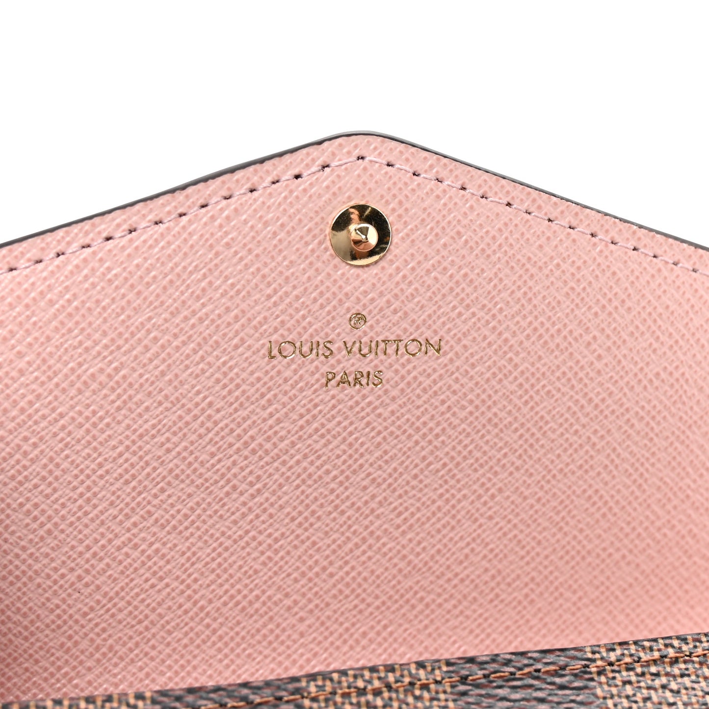 Damier Ebene Sarah Wallet NM Rose Ballerine