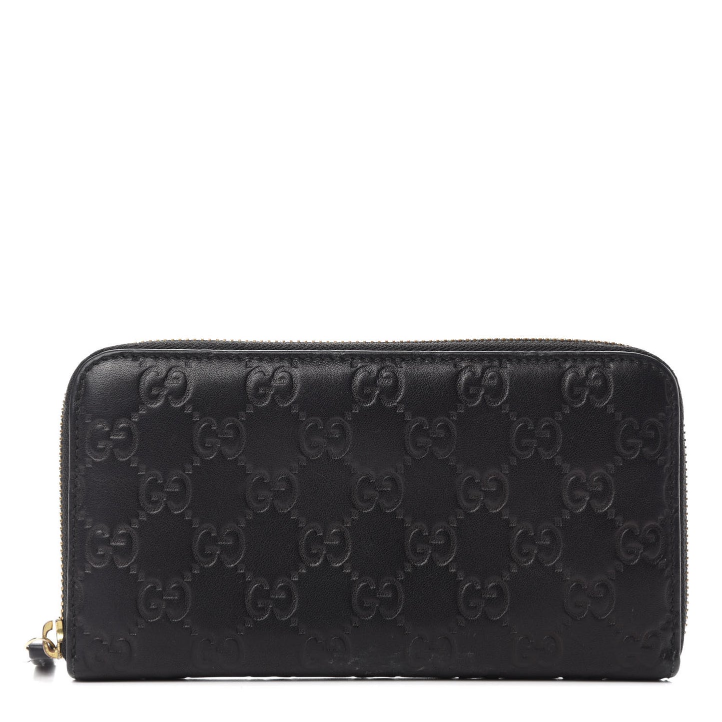 Guccissima Vitello Tender Zip Around Wallet Black