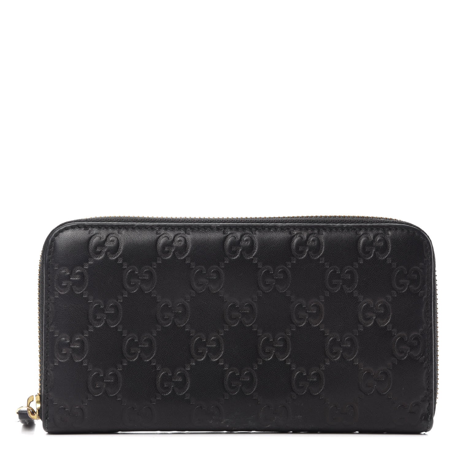 Gucci Guccissima Vitello Tender Zip Around Wallet Black 1 of 11