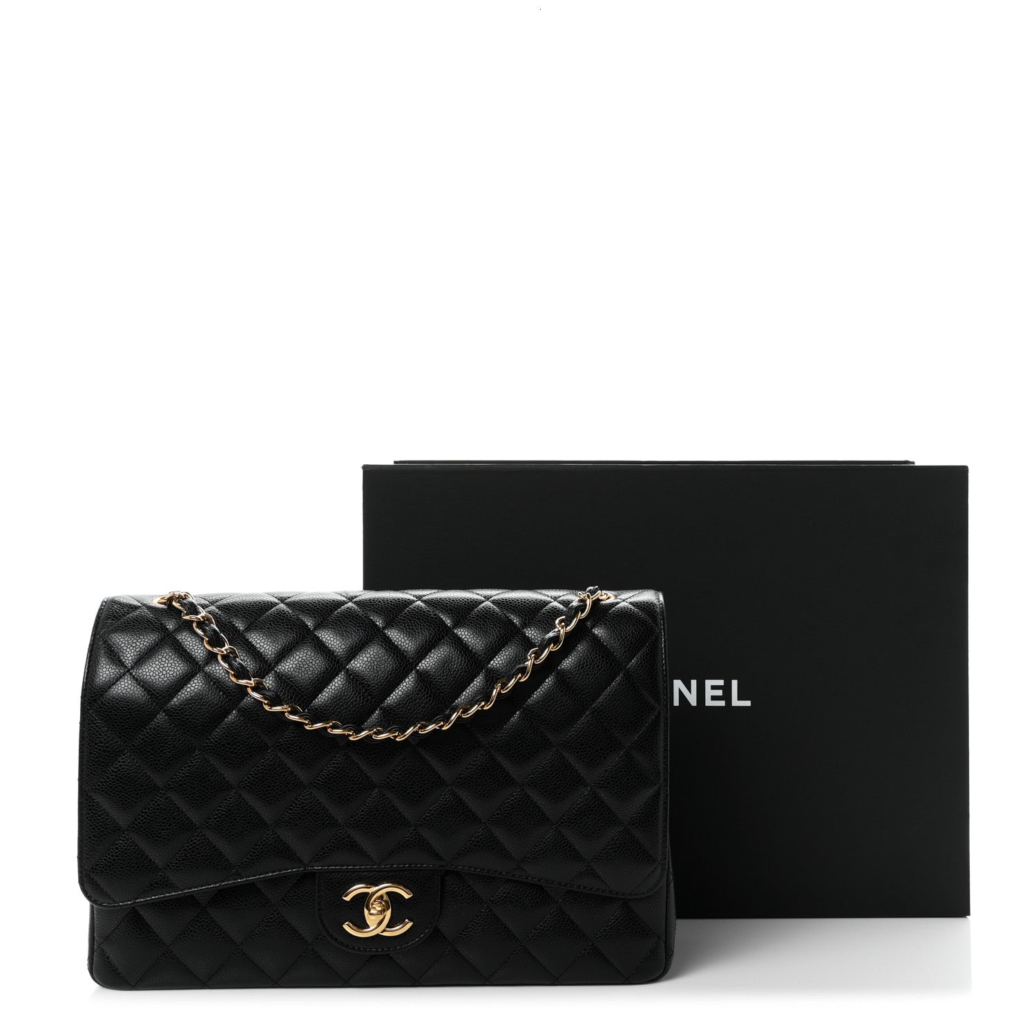 Chanel Caviar Quilted Maxi Double Flap Black 11 of 11