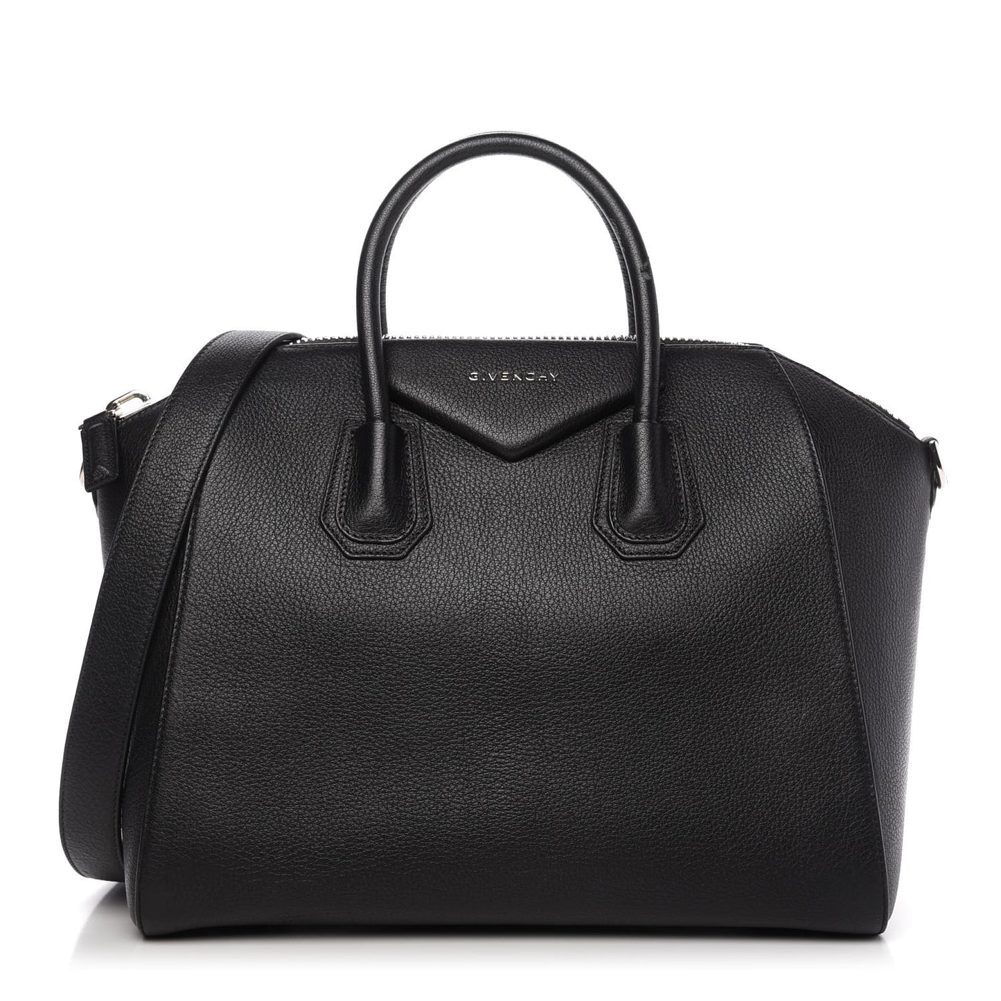 Sugar Goatskin Medium Antigona Black