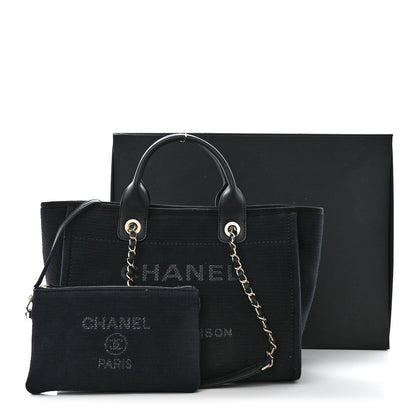 Chanel Mixed Fibers Small Deauville Tote Black 13 of 13