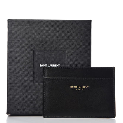 Saint Laurent Calfskin Card Case Black 9 of 9