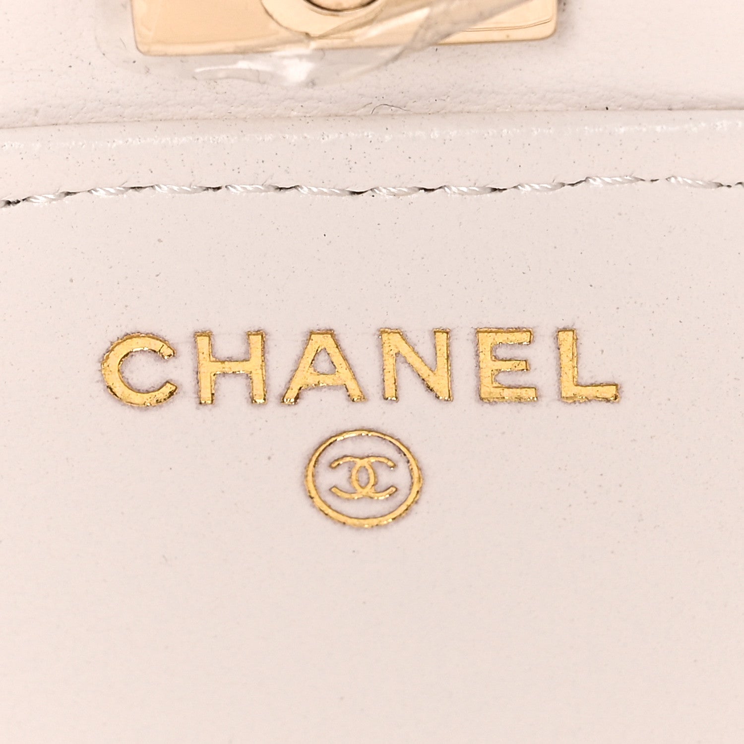 Chanel Lambskin Quilted Resin CC Mini Flap Bag White Black 6 of 11