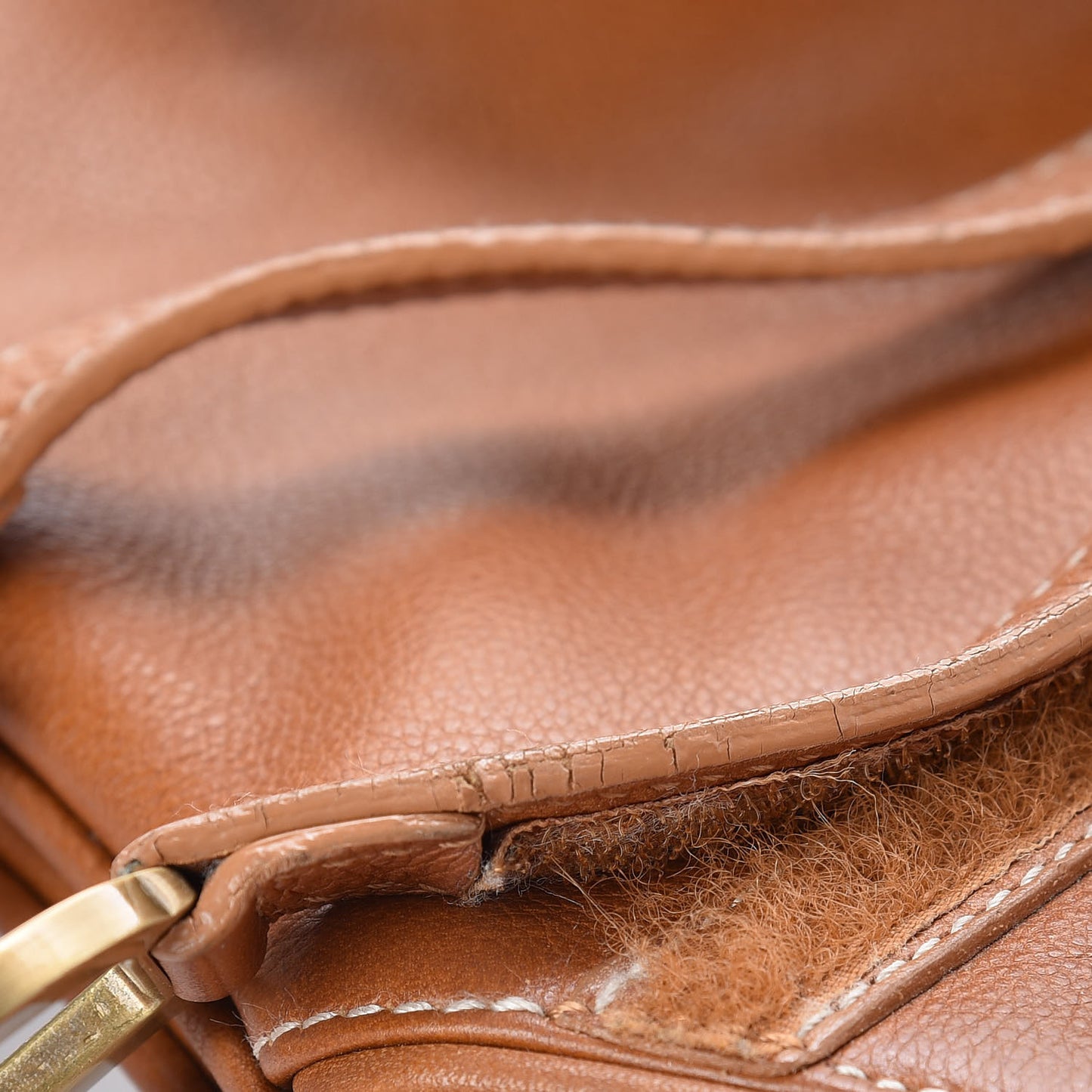 Calfskin Double Saddle Bag Brown