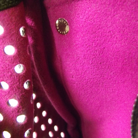 Monogram Perforated Pochette Plat Fuchsia
