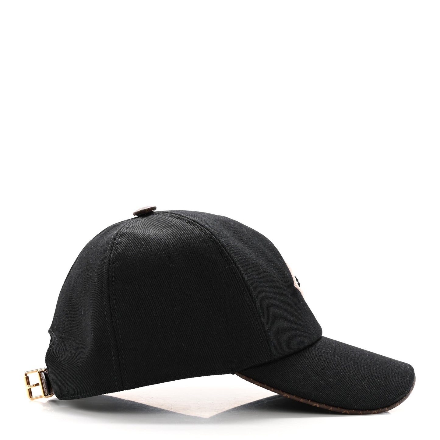 Monogram Cotton Jacquard Embroidered LV Day Cap M Black