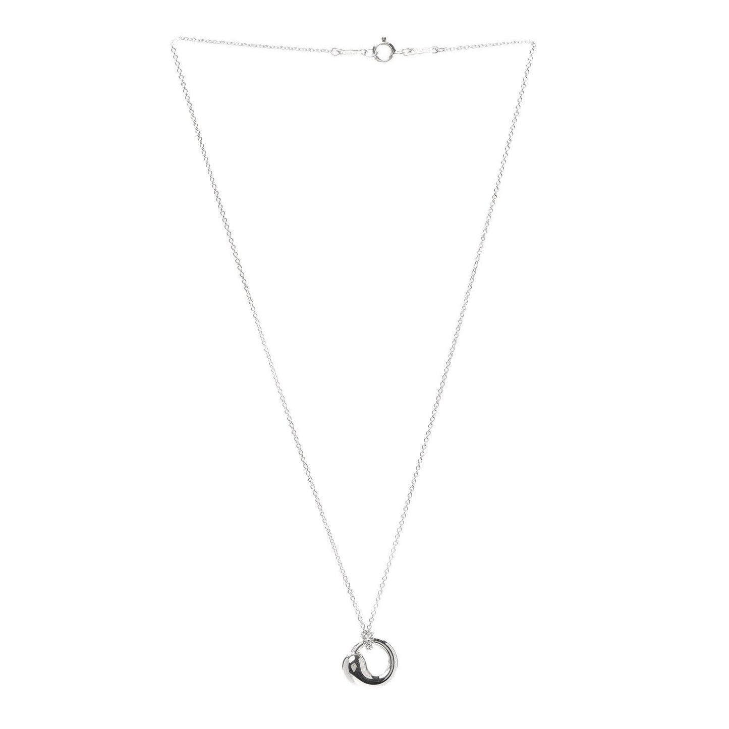 Sterling Silver 12mm Elsa Peretti Eternal Circle Pendant Necklace