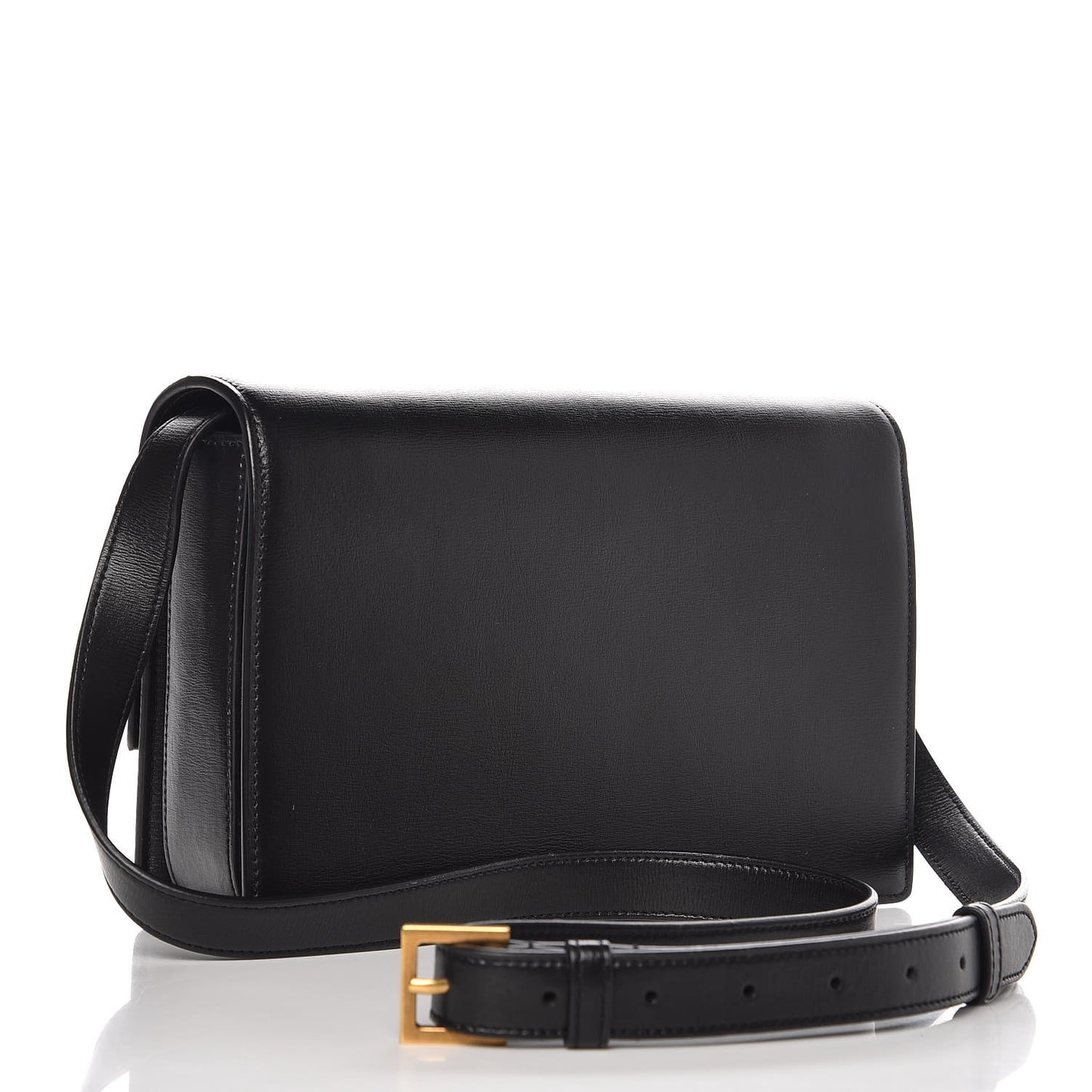 Smooth Calfskin Suede Medium Bellechasse Black