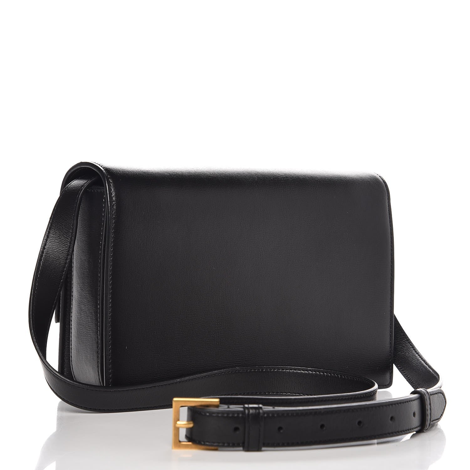 Saint Laurent Smooth Calfskin Suede Medium Bellechasse Black 3 of 7