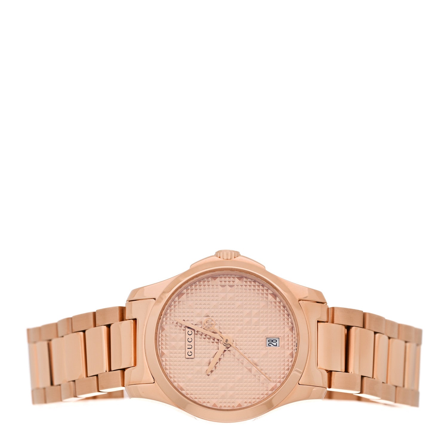 Gucci Stainless Steel 27mm G-Timeless Diamante Quartz Watch Rose 2 of 5