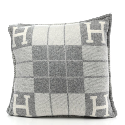 Hermes Wool Cashmere Avalon III Pillow PM Ecru Gris Clair 2 of 3