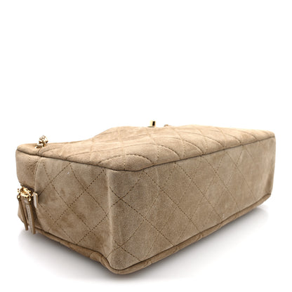 Chanel Suede Calfskin Quilted Camerissimo Camera Case Dark Khaki 4 of 10