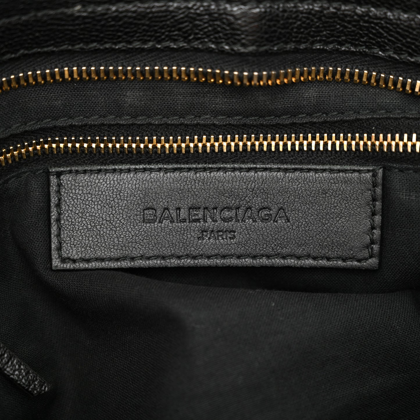 Chevre Gold Metallic Edge Hardware City Black