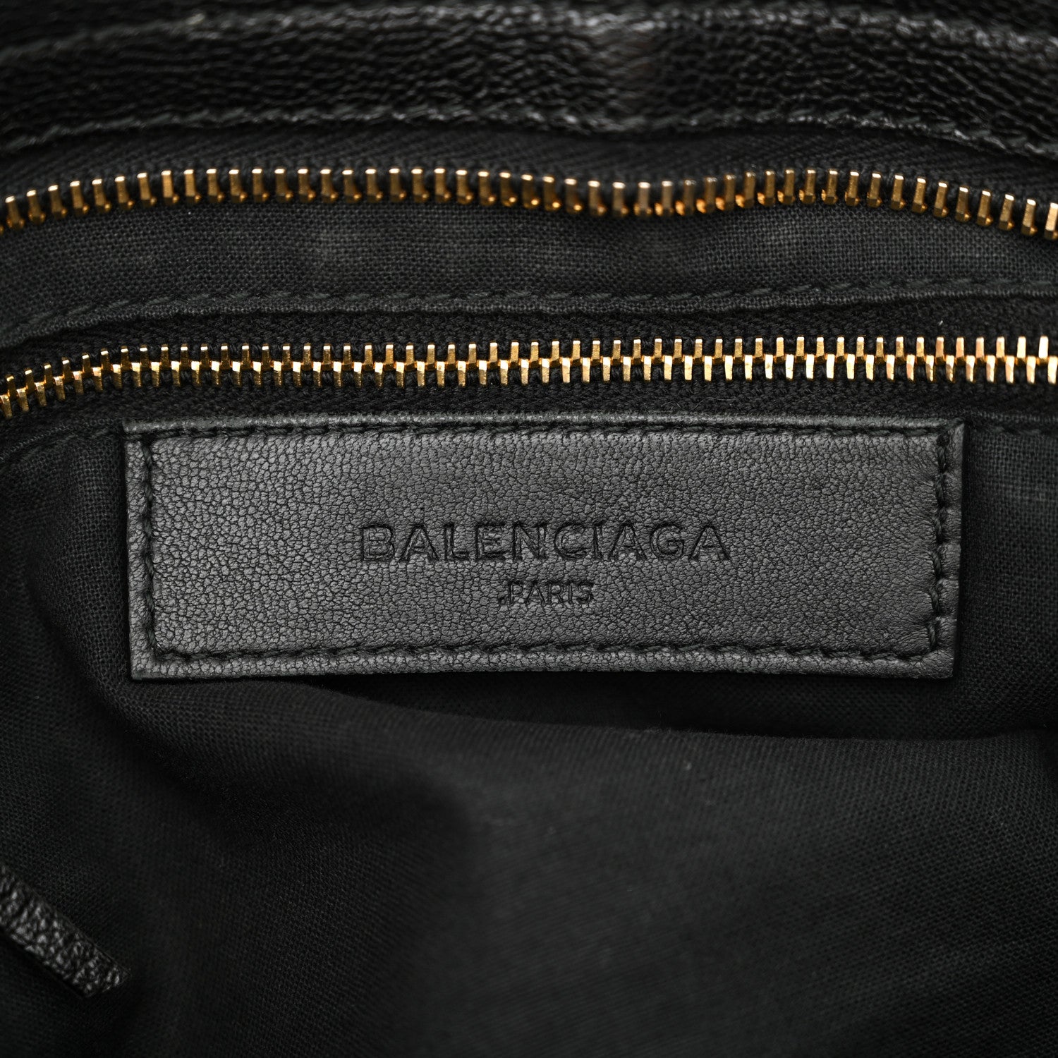 Balenciaga Chevre Gold Metallic Edge Hardware City Black 7 of 14