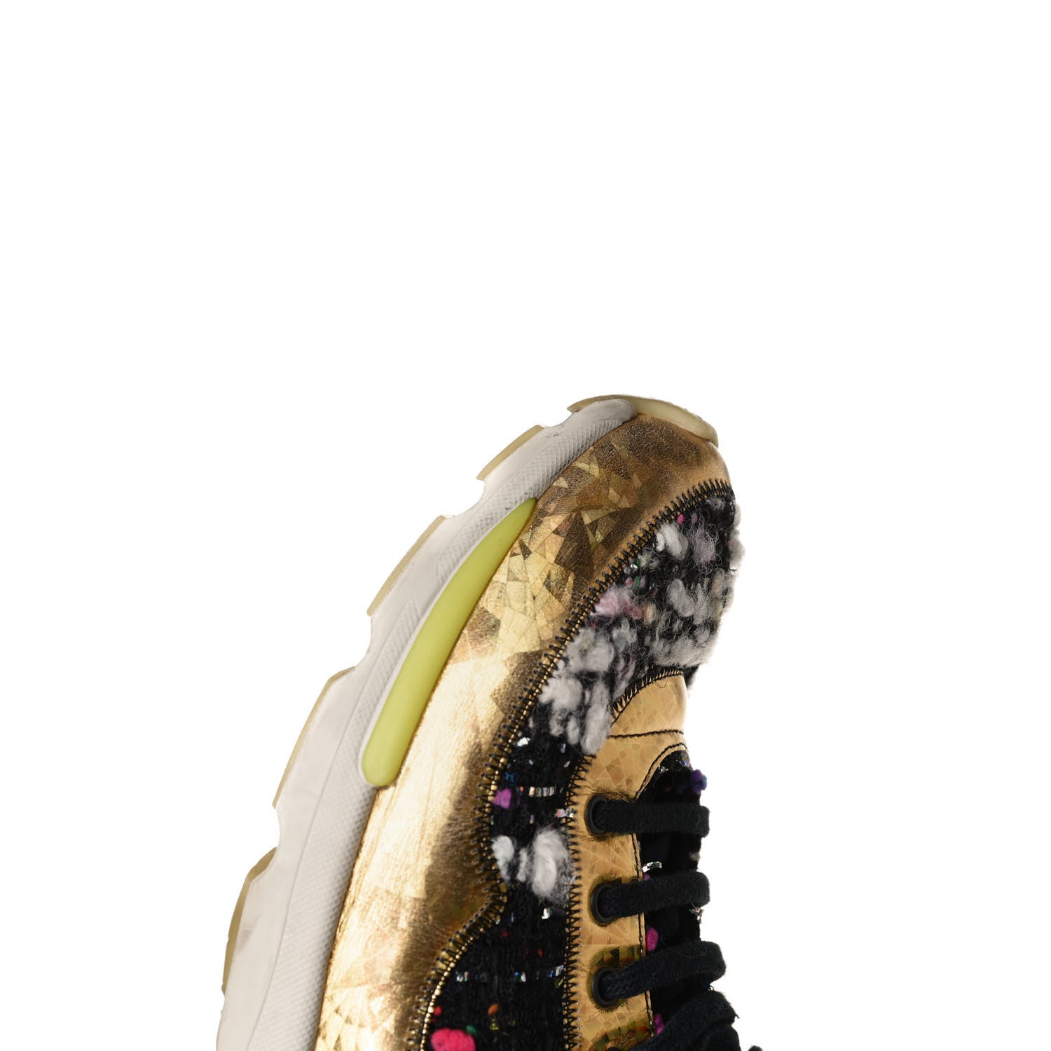 Chanel Tweed Lambskin Runway Sneakers 40 Black Multicolor 14 of 15