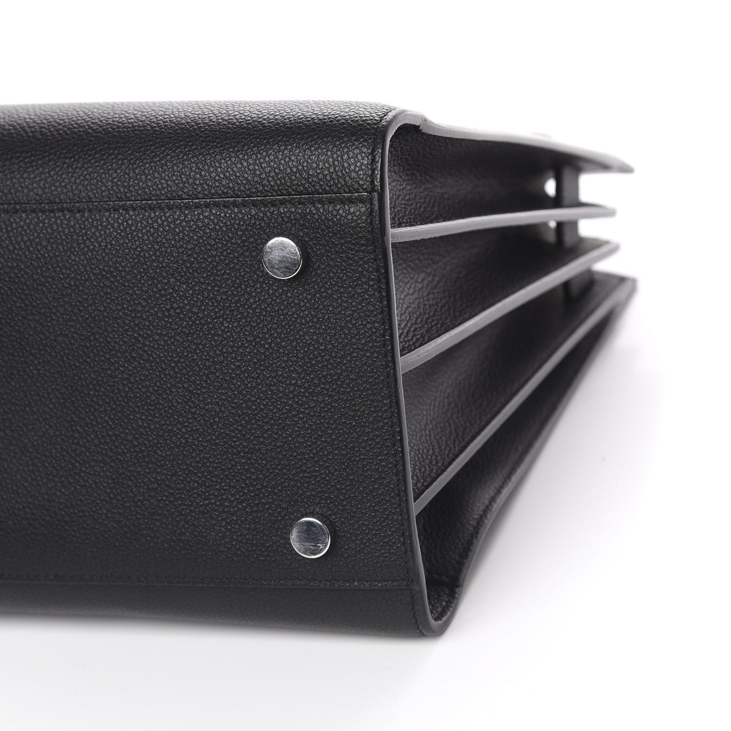 Grained Calfskin Small Sac De Jour Black