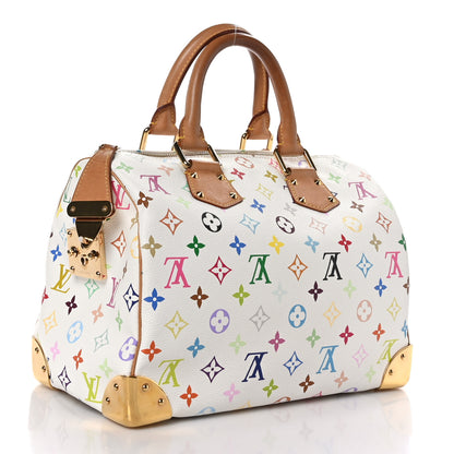 Louis Vuitton Monogram Multicolor Speedy 30 White 3 of 10