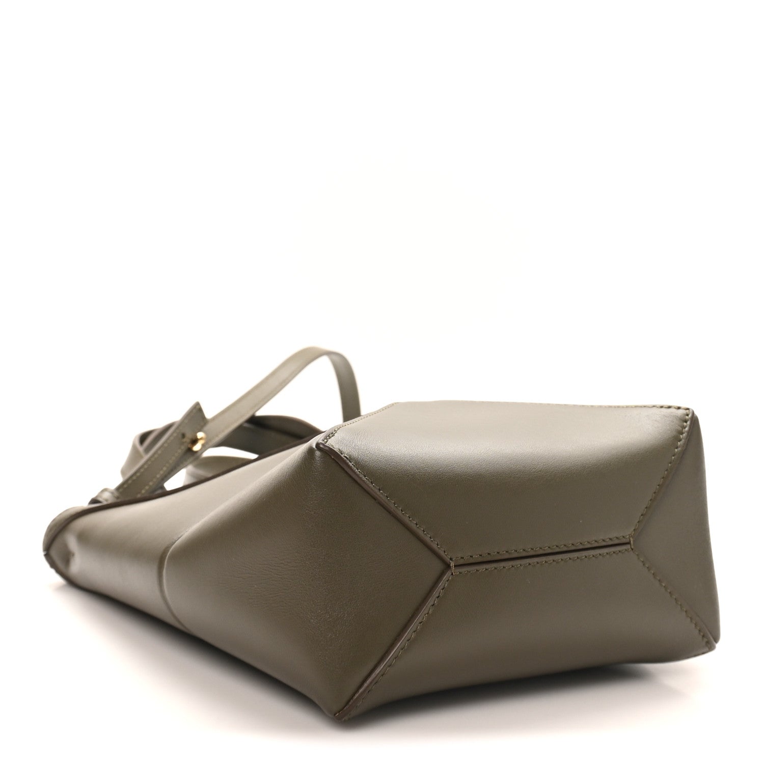 Loewe Shiny Calfskin Mini Puzzle Fold Tote Dark Khaki 4 of 9