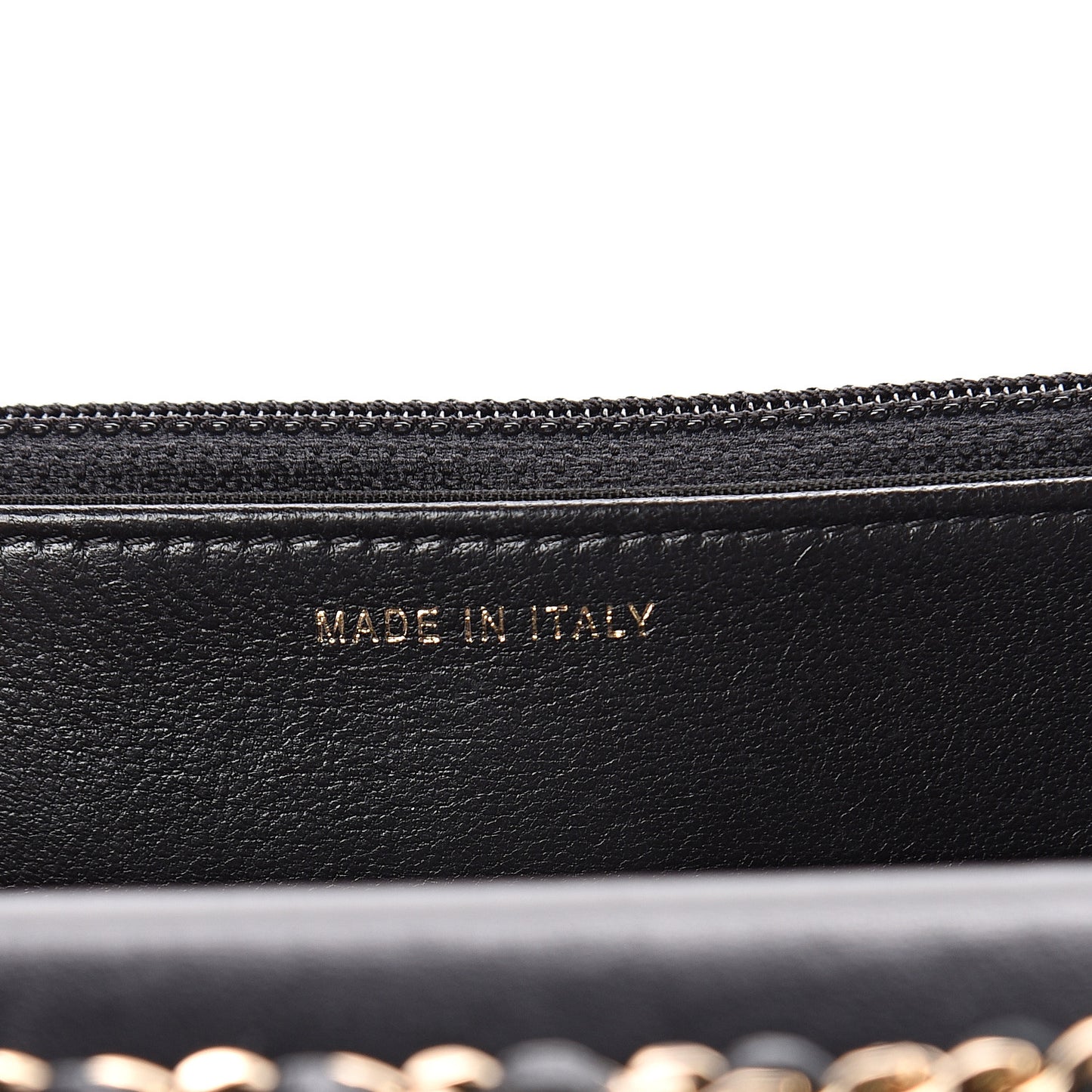 Lambskin Quilted Trendy CC Wallet On Chain WOC Black