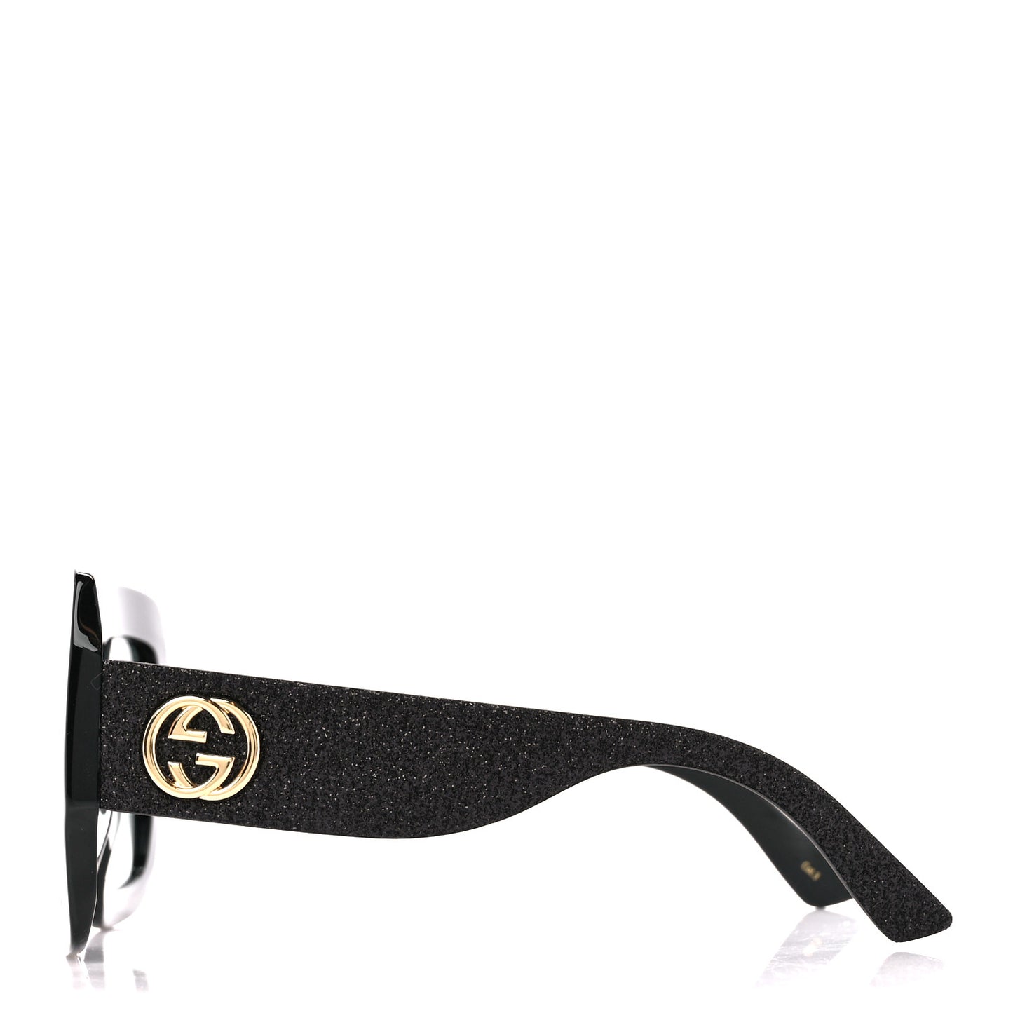 Square Frame Glitter GG0102S Sunglasses Black