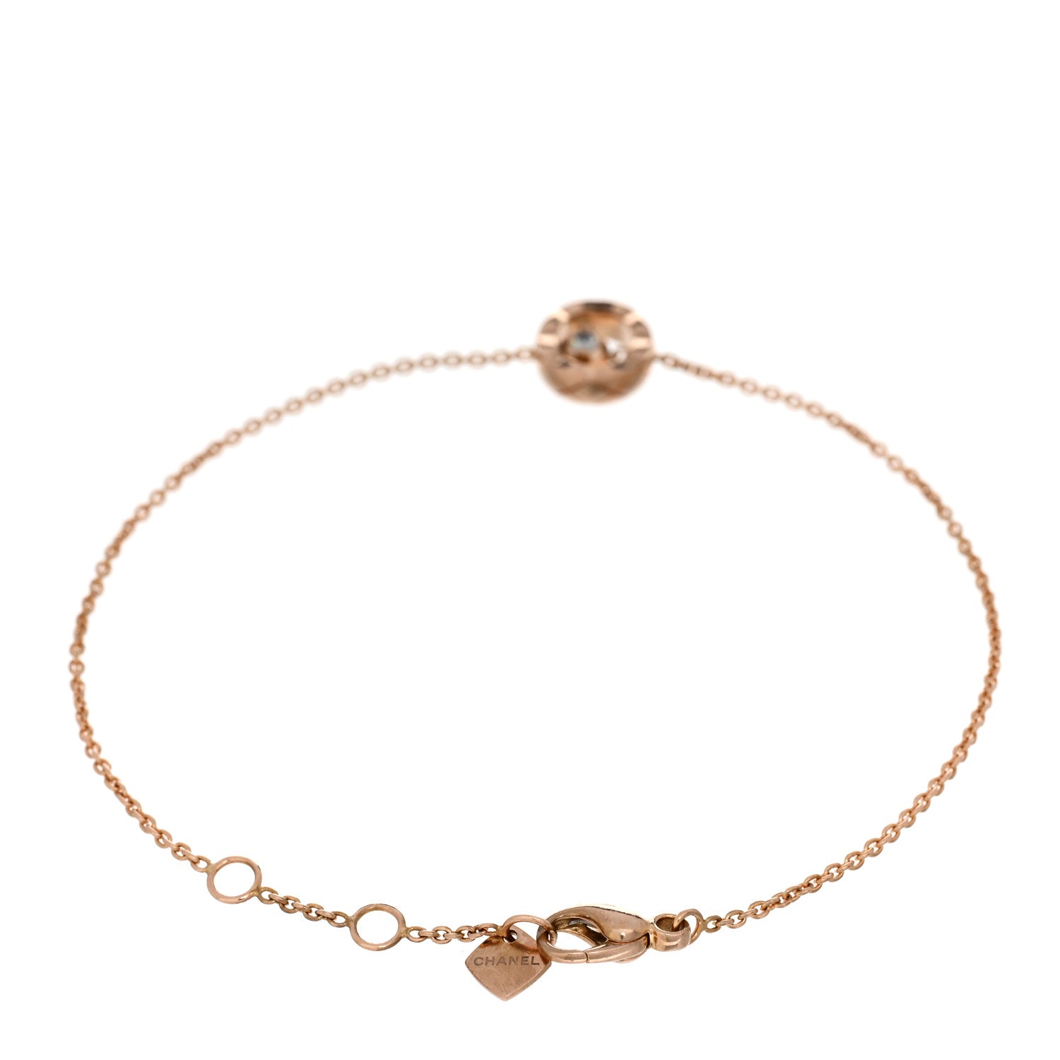 Chanel 18K Biege Gold Diamond Coco Bracelet 2 of 4