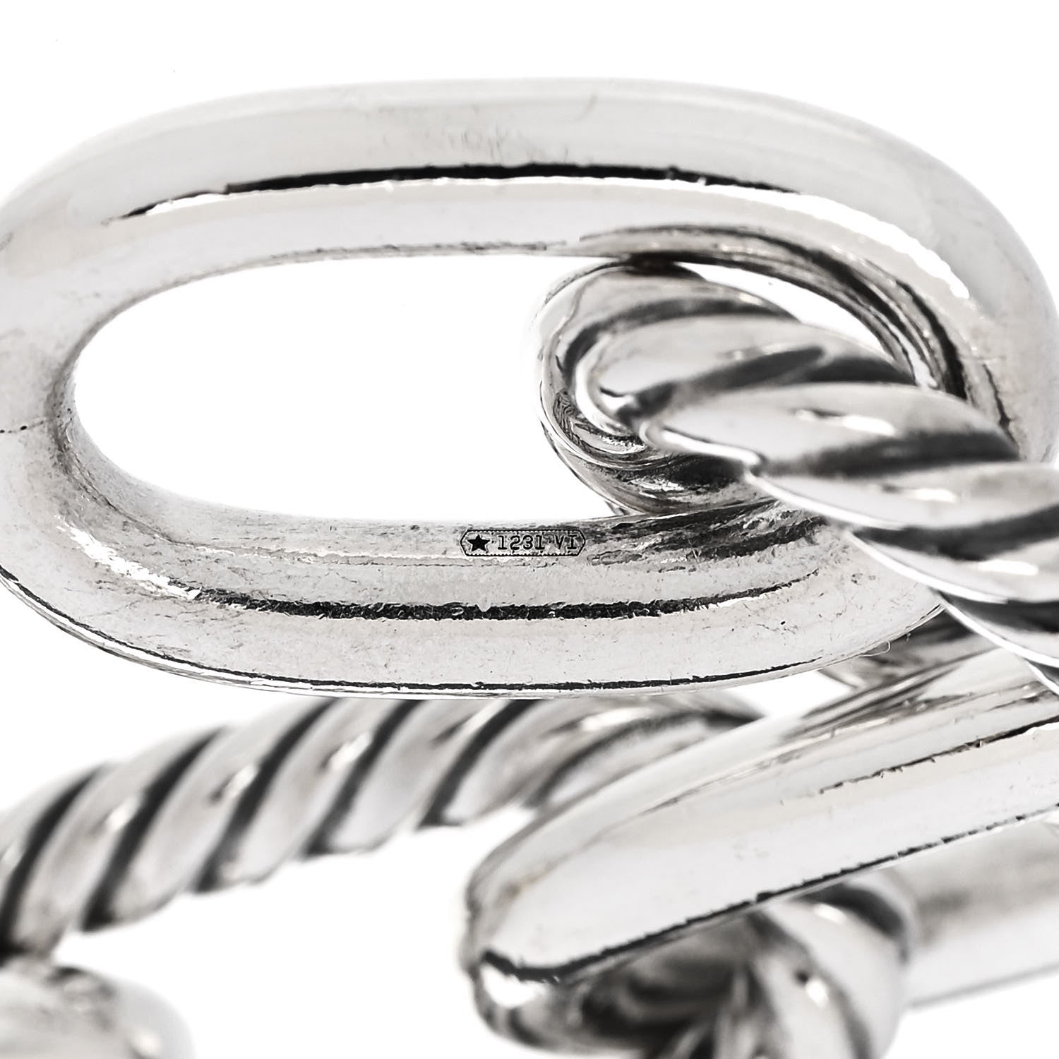 David Yurman Sterling Silver 18K Yellow Gold 11mm Madison Chain Bracelet 5 of 5
