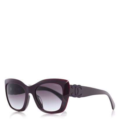 Chanel Acetate Square Sunglasses 71395 Purple 1 of 8