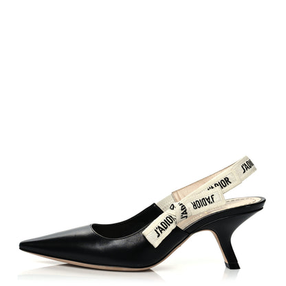 Christian Dior Lambskin Ribbon J'Adior Slingback 65mm Pumps 37 Black 1 of 8