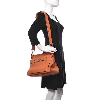 Hermes Taurillon Clemence Jypsiere 34 Orange 2 of 10
