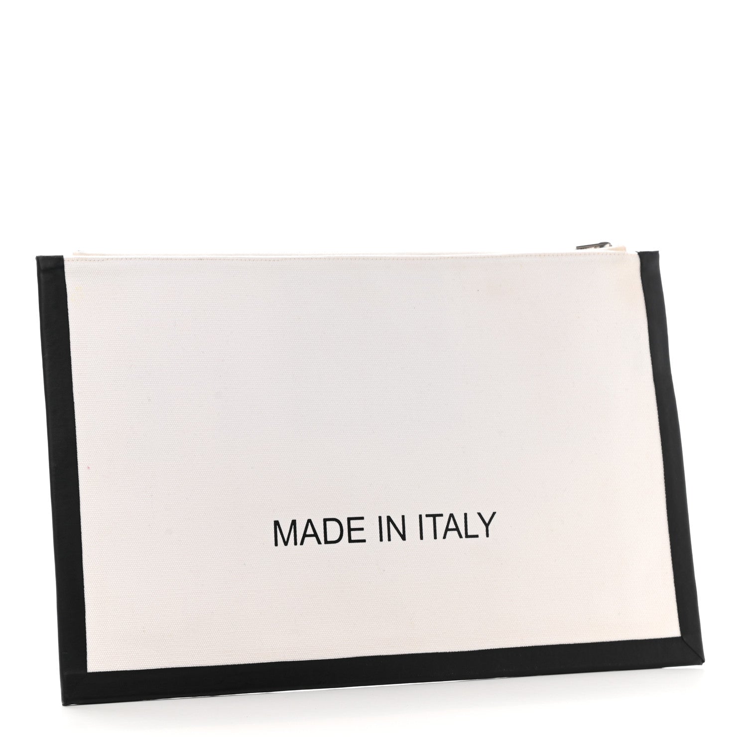 Celine Cotton Canvas Calfskin Made In Large Pouch Black 3 of 8