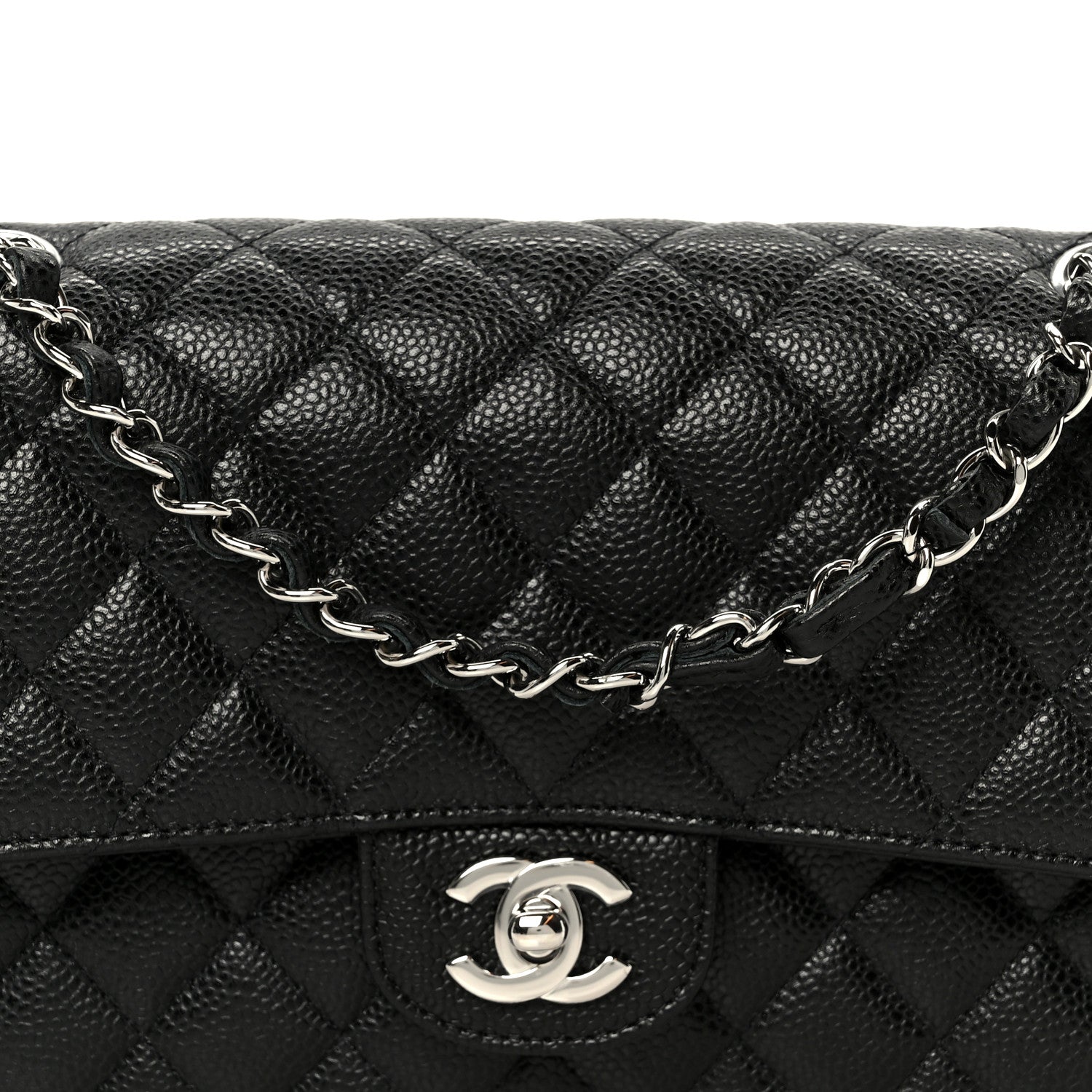Chanel Caviar Quilted Medium Double Flap Black 9 of 12