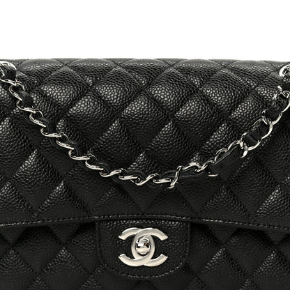 Chanel Caviar Quilted Medium Double Flap Black 9 of 12