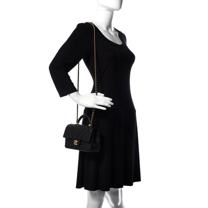 Chanel Caviar Quilted Mini Top Handle Rectangular Flap Black 2 of 9
