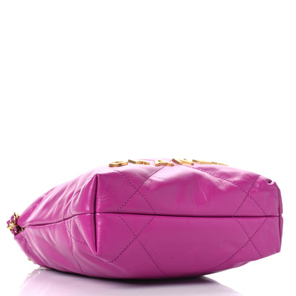 Chanel Shiny Calfskin Quilted Mini Chanel 22 Purple 4 of 10