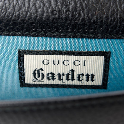 Gucci Dollar Calfskin Garden Mystic Cat Chain Wallet Black 6 of 9